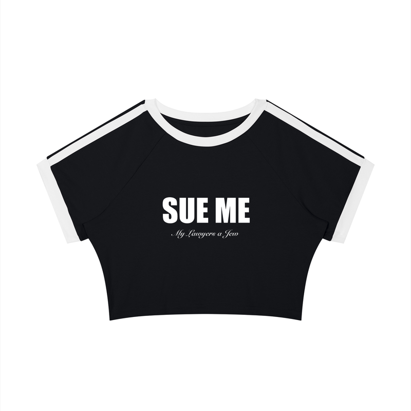 Sue Me Crop Tee — ANALYZE SS26