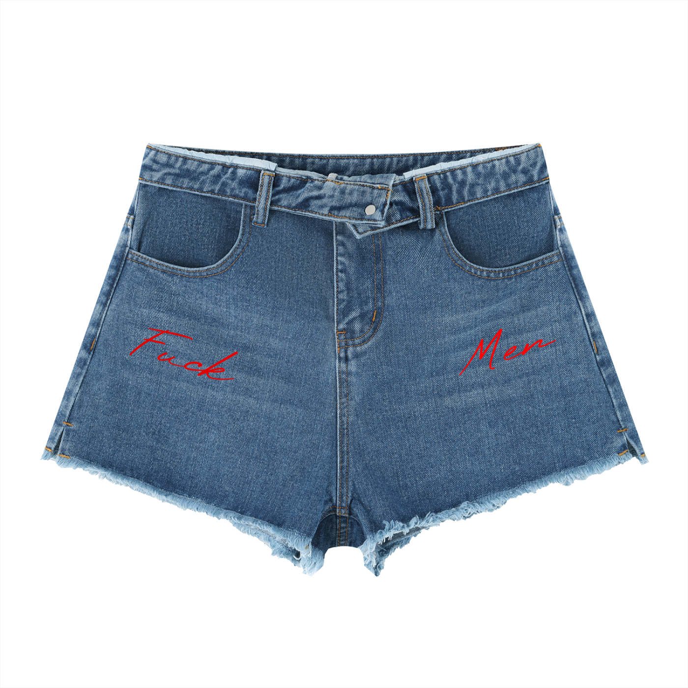Fuck Men Denim Shorts