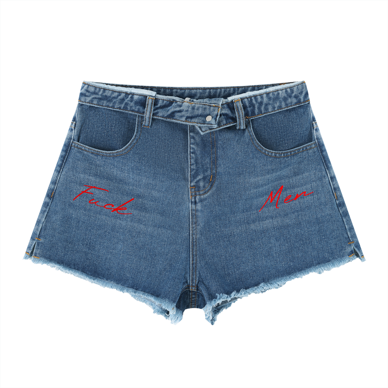 Fuck Men Denim Shorts — ANALYZE SS26
